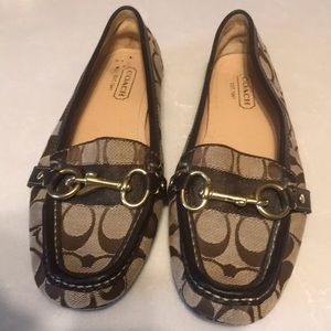 Coach Women’s Brown Signature Logo Loafer Size 7
